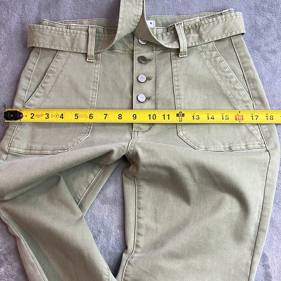 🎯NWOT Paige Mayslie Self Tie Jogger Green Size 27 - Picture 15 of 16
